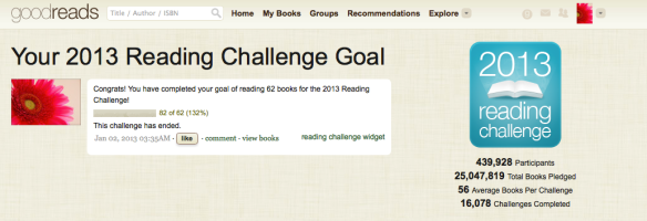 2013 Reading Challenge Goal